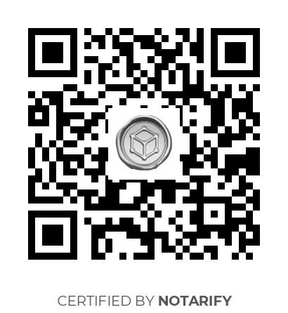 Certificato notarizzazione su blockchain